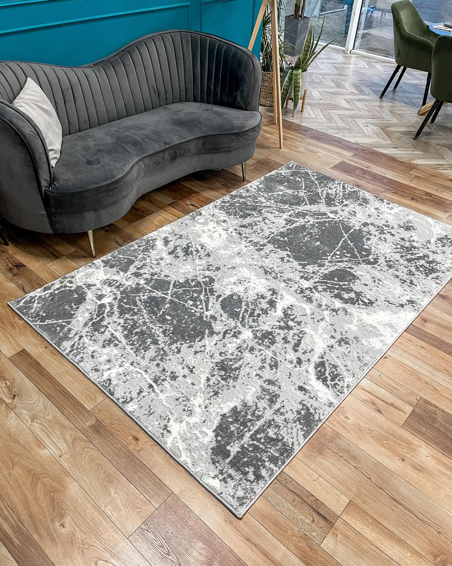 Килим універсальний прямокутний 100х200 см Сірий