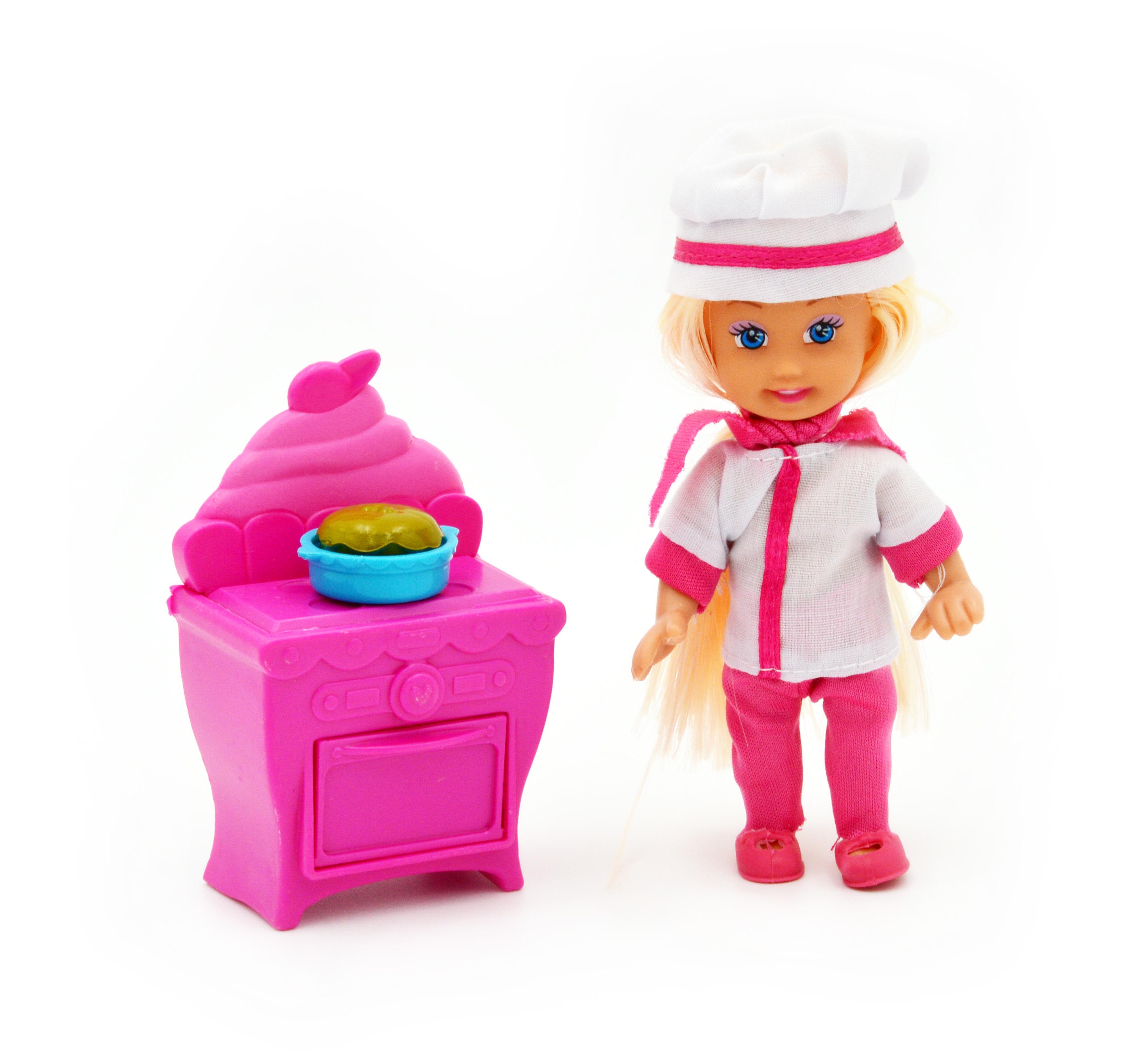 Кукла маленькая 899-18 поваренок с печкой