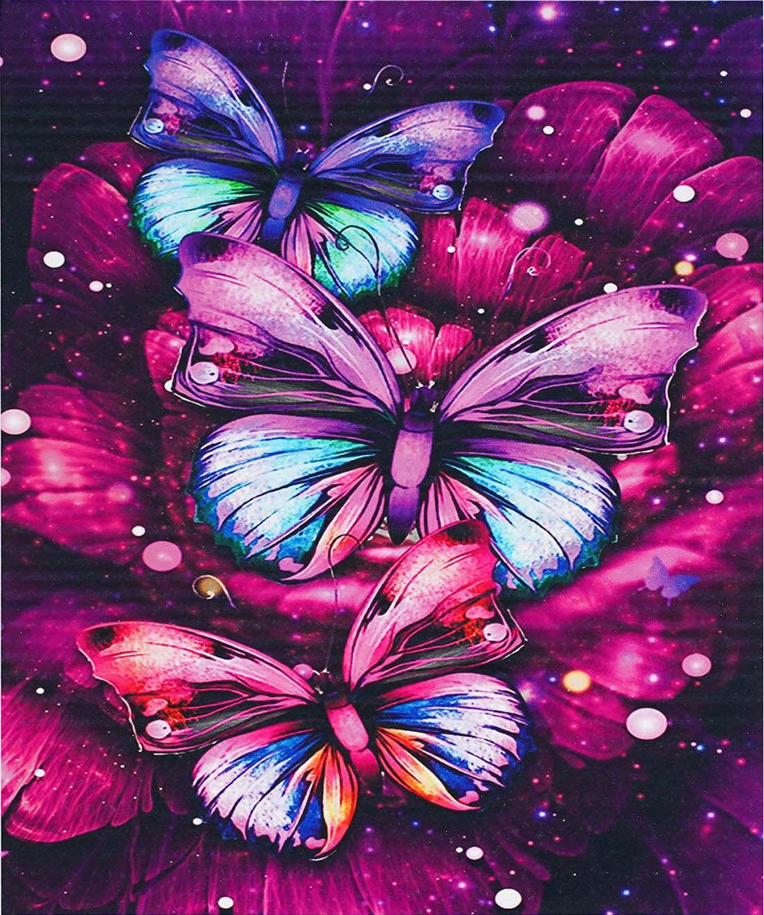 Алмазна мозаїка-картина за номерами TK Group B 78641/30 Метелики в коробці 40х50 см (24711015)