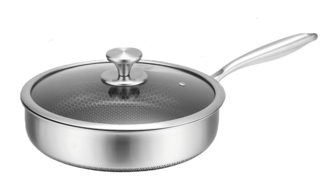 Сковорода з кришкою Edenberg EB-13063 із нержавіючої сталі 28x7 см (EB-13063) Сковорода з кришкою Edenberg EB-13063 із нержавіючої сталі 28x7 см (EB-13063)