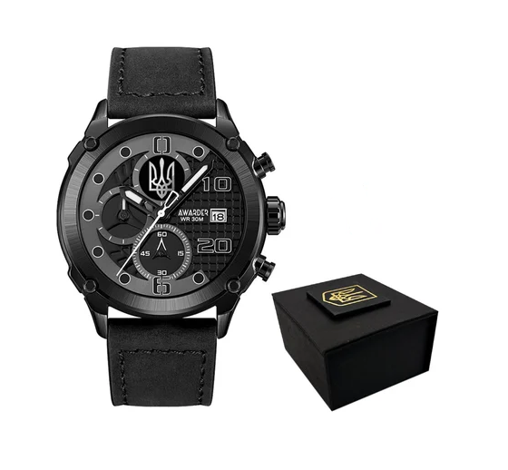 Наручные часы Awarder 016 Трезубец серебро All Black Наручные часы Awarder 016 Трезубец серебро All Black