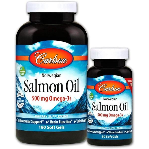 Жир лосося Carlson Labs Salmon Oil 1000 mg 180 50 Soft Gels