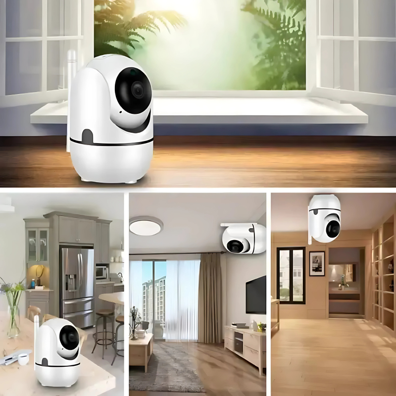 Камера відеоспостереження IP Wifi FullHD з автотрекінгом і датчиком руху/нічним баченням 360° Білий (3853447068) - фото 7