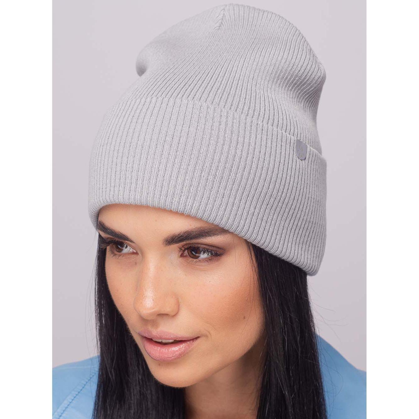 Шапка хлопковая женская Leks Оникс one size Светло-серый Шапка хлопковая женская Leks Оникс one size Светло-серый