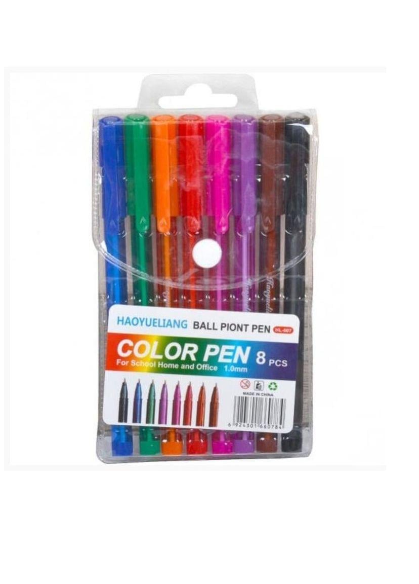 Ручки шариковые 8 цв. (WW00007)