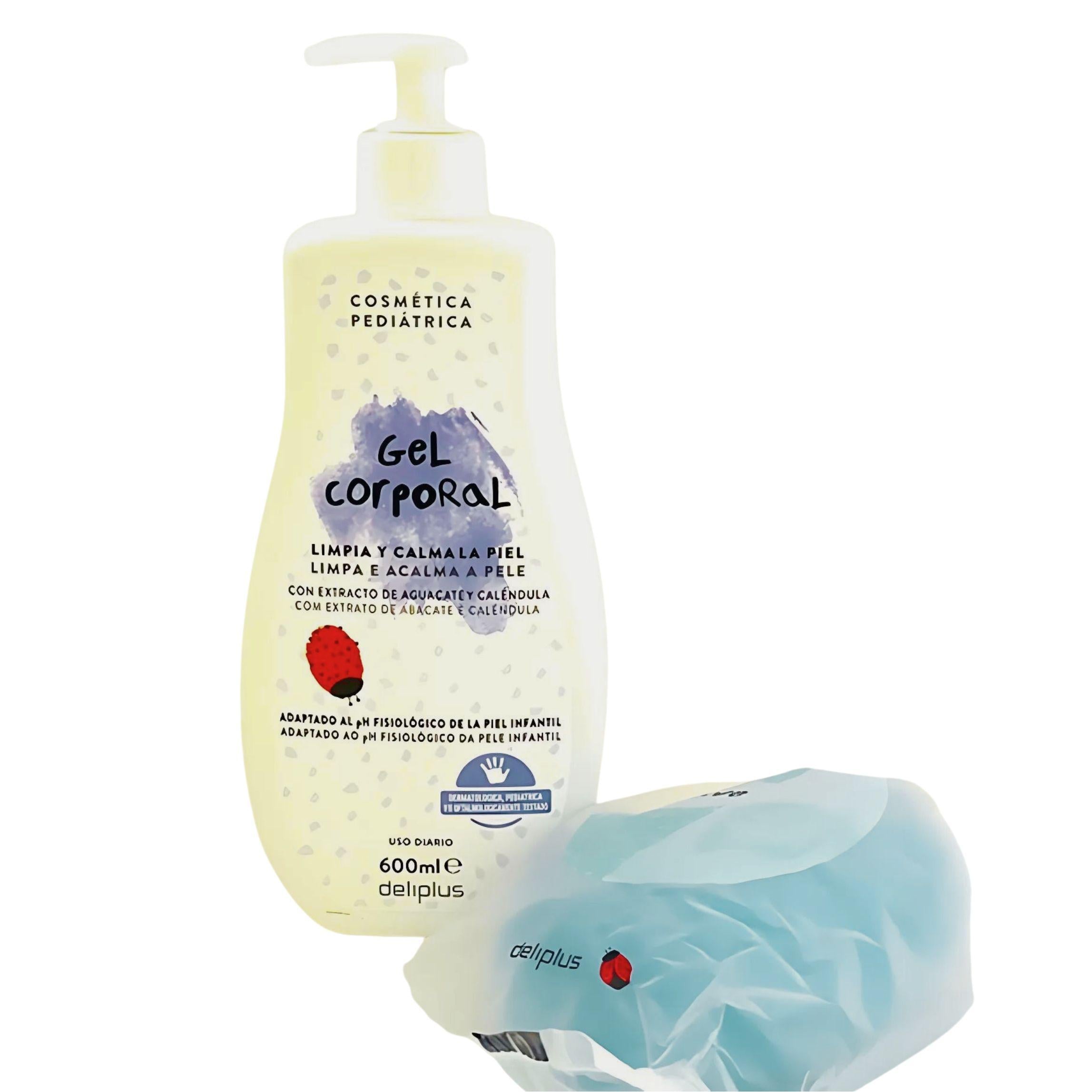 Детский гель с мочалкой Deliplus CALENDULA 600 мл