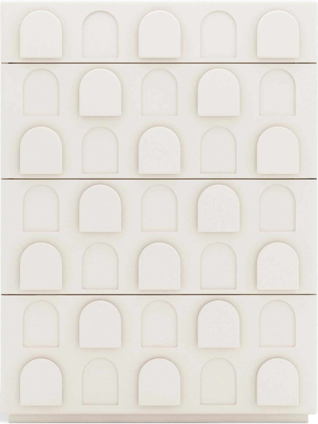 Комод высокий Maraline 4 ящика Orb Silk White (15079) Комод высокий Maraline 4 ящика Orb Silk White (15079)