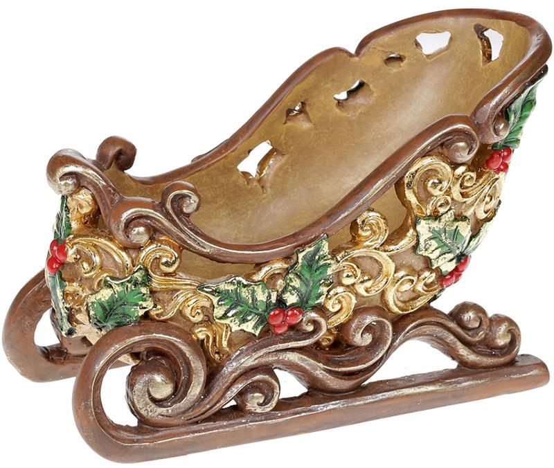 Декоративная статуэтка Сани 24 см полистоун с золотым орнаментом (BD-813-123)