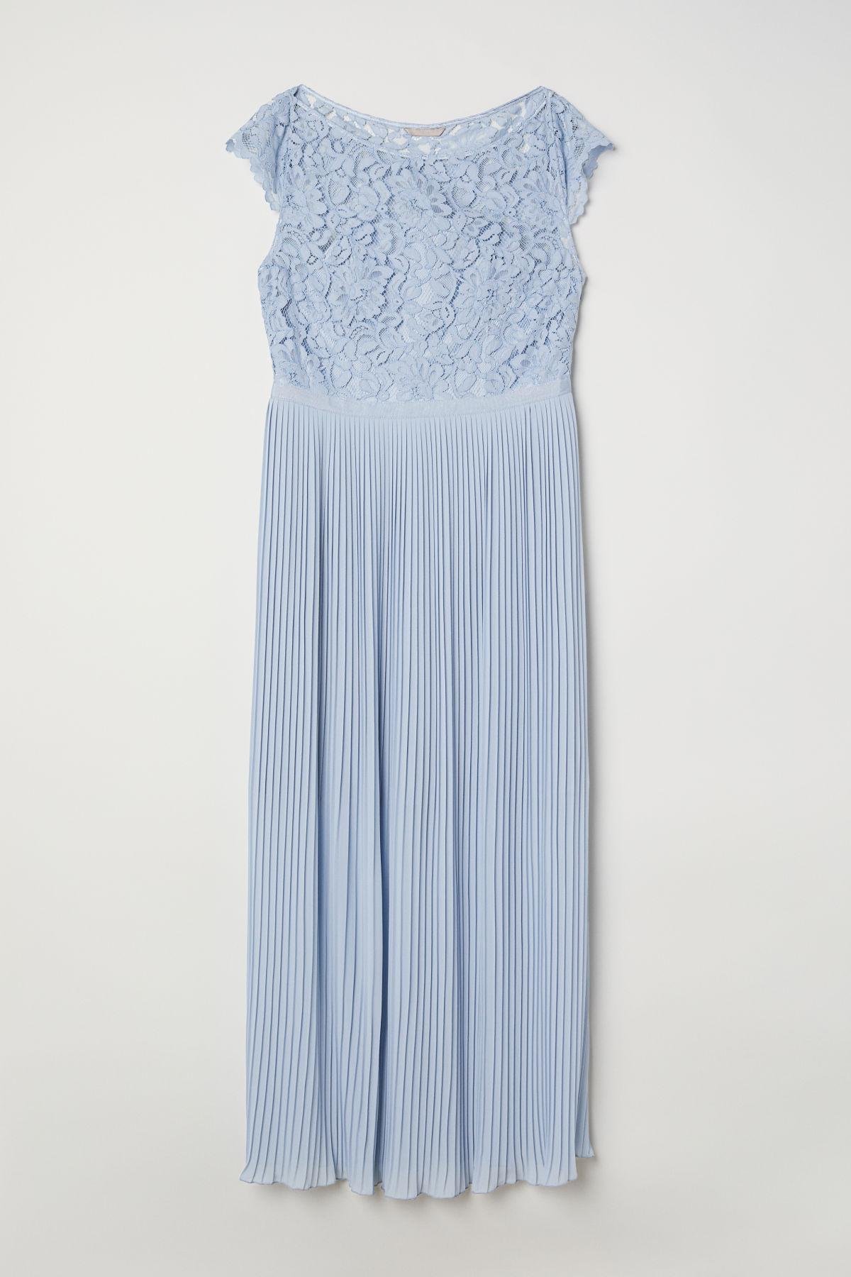 Платье с кружевом р. 34 Голубой (6068007log)