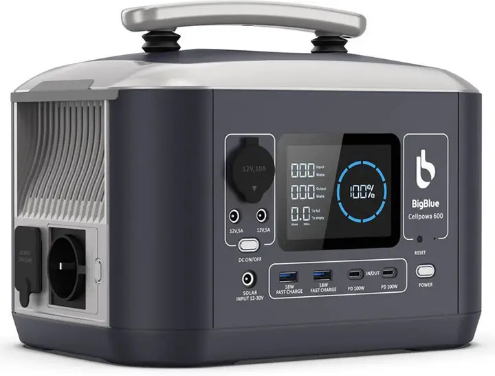 Зарядная станция BigBlue CP600 портативная 600W 537,6Wh Black - фото 2