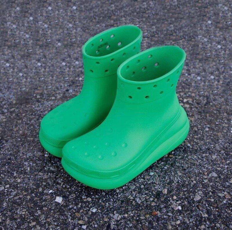 ᐉ Чоботи жіночі гумові Crocs Crush Rain Boot Grass р. 40 Зелений (15448 ...