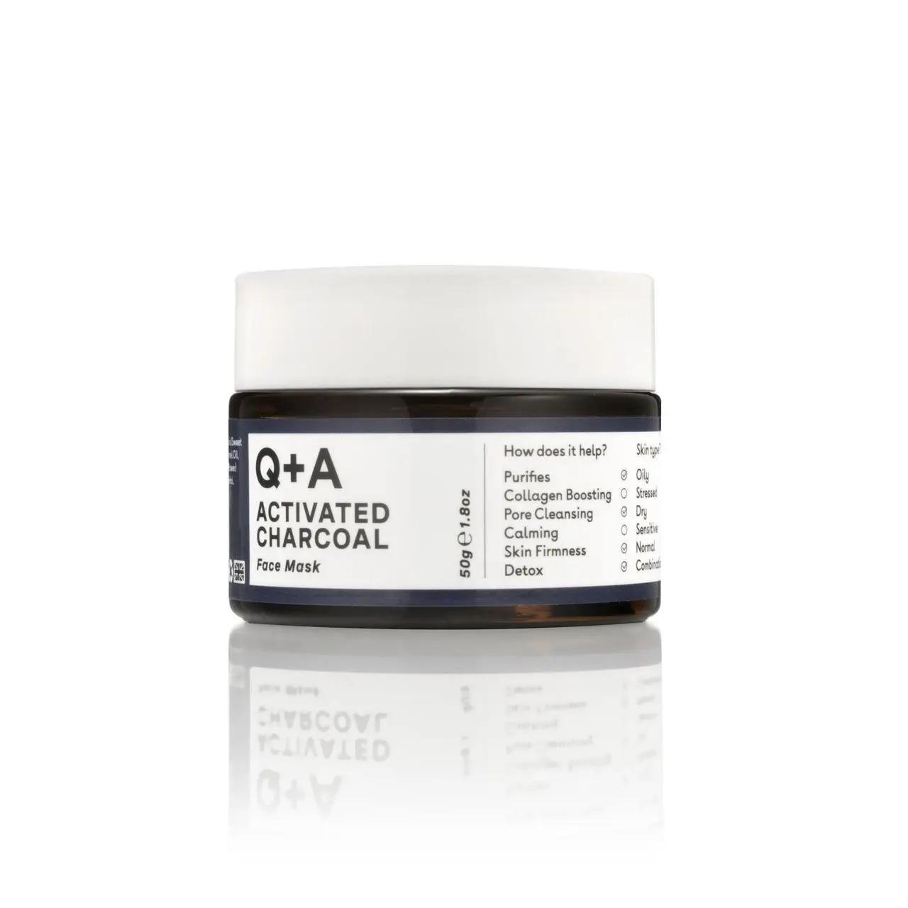 Маска для обличчя детокс Q+A Activated Charcoal Face Mask 50 г (10375659) - фото 4