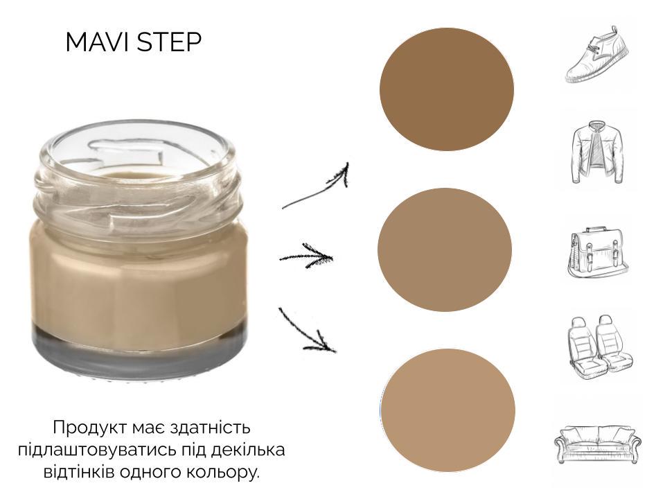 Крем для взуття та шкіри Mavi Step Creme de Beaute 25 мл Темно-бежевий (C01/167/025) - фото 3