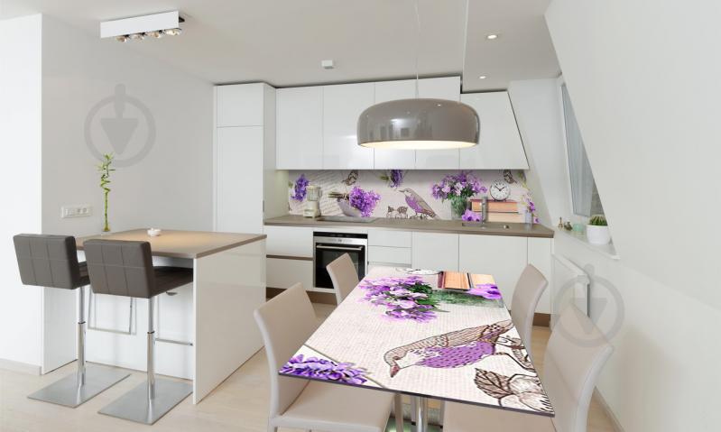 Наклейка виниловая на стол Zatarga «Фиолетовая Птица» 600х1200 мм Z180685st Наклейка виниловая на стол Zatarga «Фиолетовая Птица» 600х1200 мм Z180685st