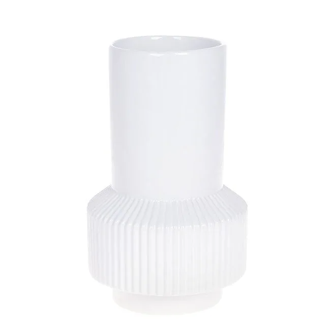 Ваза керамическая Flora 22 см Белый (32352) Ваза керамическая Flora 22 см Белый (32352)