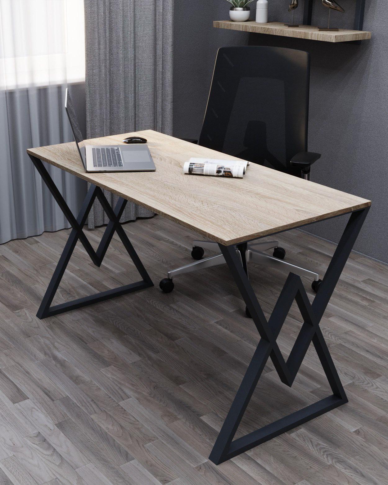 Стіл письмовий Loft Серія 14 металевий профіль 60х30 мм 1400х700х16 мм Дуб сонома (22359593)