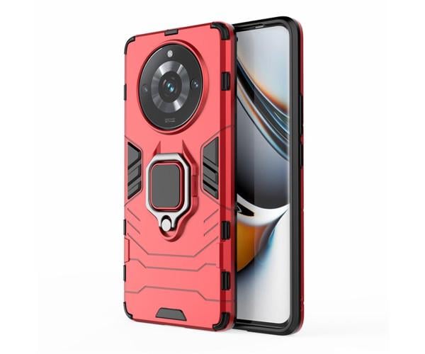 Чехол накладка Ricco Black Panther Armor для Realme 11 Pro / 11 Pro Plus Красный