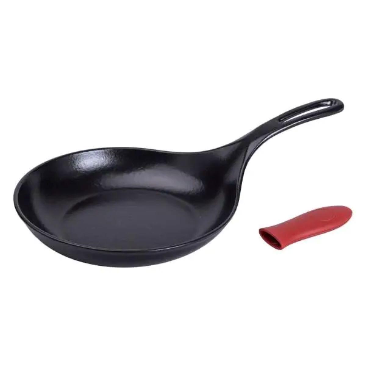 Сковорода чугунная с силиконовой ручкой 24,5 см 1 л - фото 4 Сковорода чугунная с силиконовой ручкой 24,5 см 1 л - фото 4