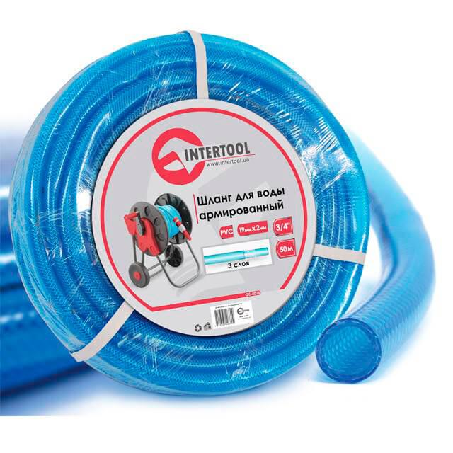 Шланг для води Intertool GE-4076 3-х шаровий 3/4" 50 м армований PVC (122608)