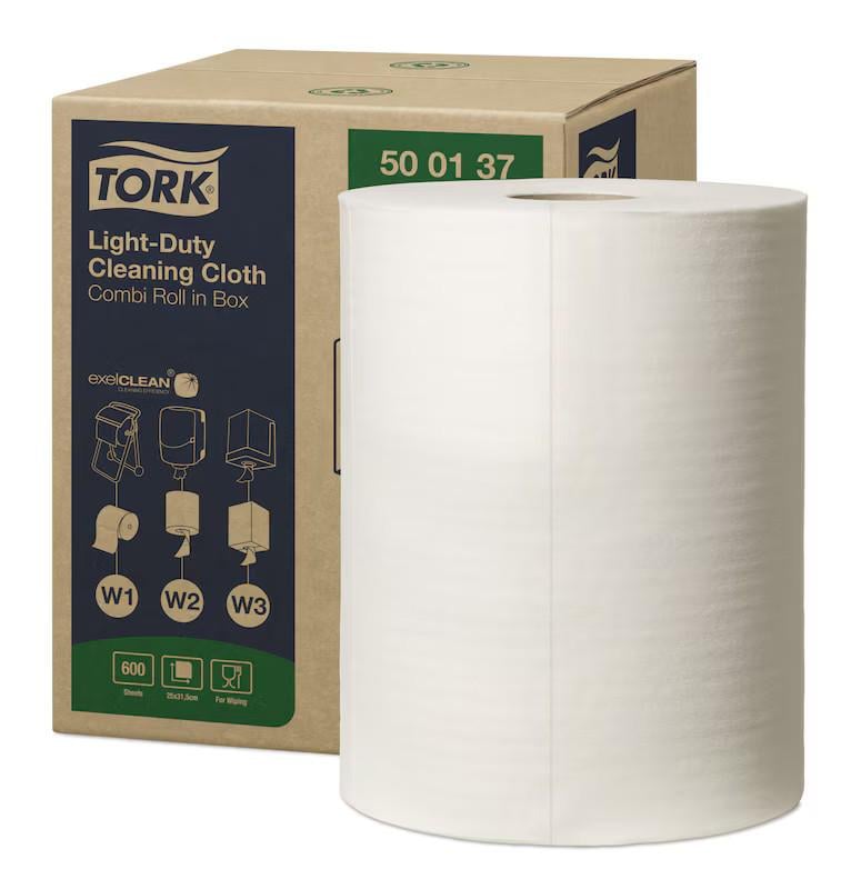 Нетканый материал для протирания Tork Premium в рулонах 600 листов Белый (500137)