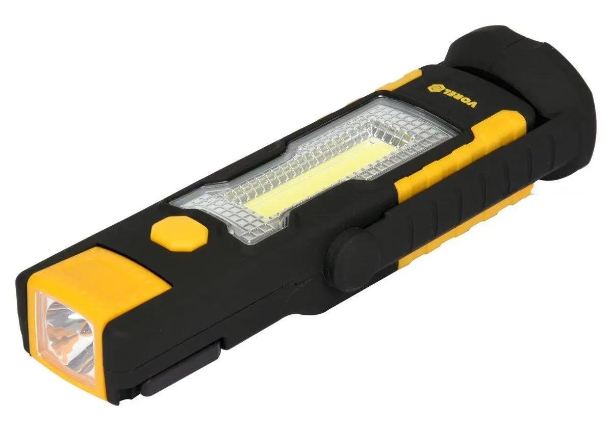 Фонарь диодный Vorel 3+1 Вт 220/70 лм 3ААА х 1,5 В 180х55х30 мм (82733)