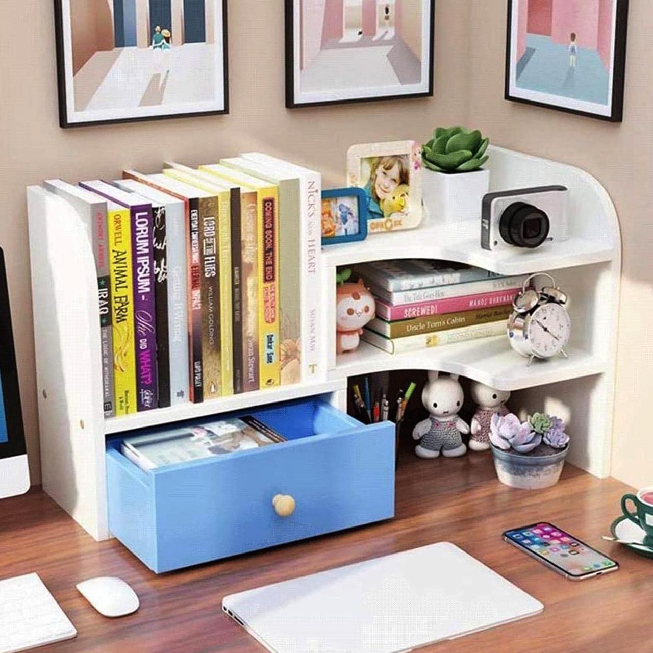 Полка-надстройка настольная из дерева Авриоль зефир-ирис (АКД-00742052)