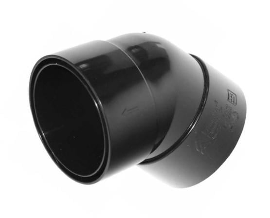 Колено ProAqua 87,5 #110 мм с двумя раструбами Графитовый