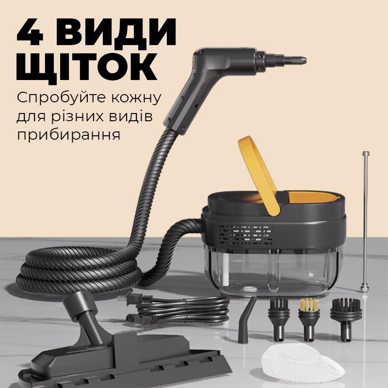 Пароочиститель портативный с 4 насадками и регулятором температуры (TC-SC-003) - фото 3 Пароочиститель портативный с 4 насадками и регулятором температуры (TC-SC-003) - фото 3