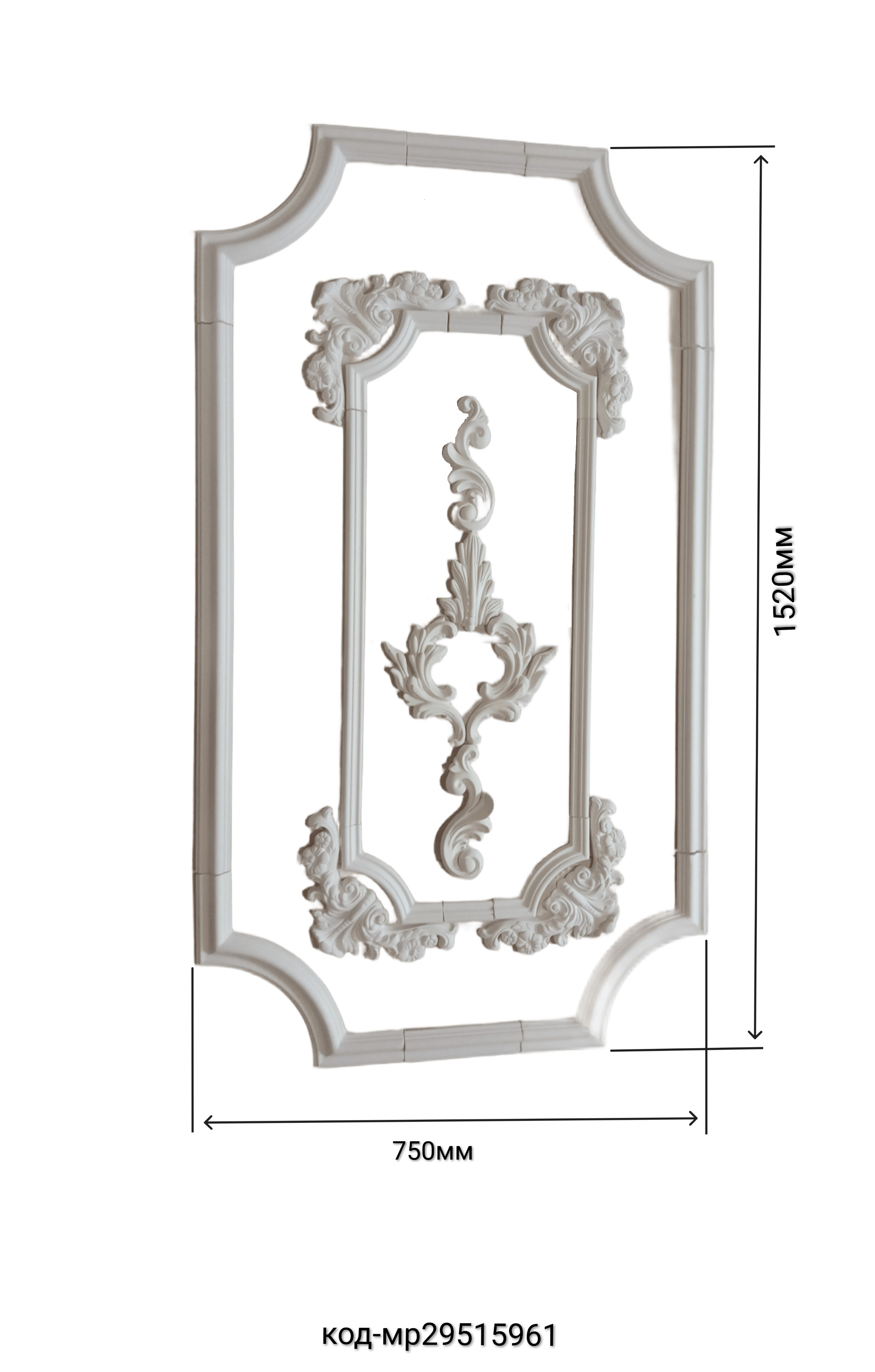 Комплект рамок декоративных гипсовых двойной 1520/750 мм (29515961) - фото 2
