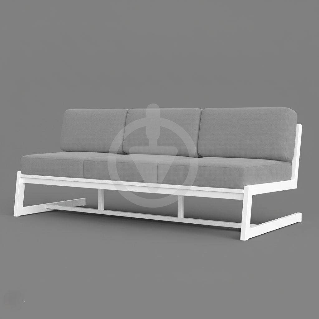 Диван металевий AVVS tech Атлас лофт велюр 246 см Світло-сірий/Білий (30222884) - фото 1 Диван металевий AVVS tech Атлас лофт велюр 246 см Світло-сірий/Білий (30222884) - фото 1