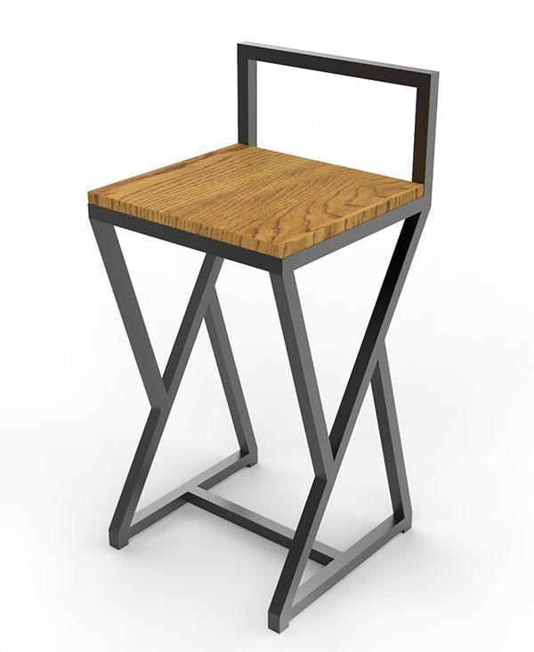 Стул барный YANLOFT Часы Черный/Сосна Стул барный YANLOFT Часы Черный/Сосна