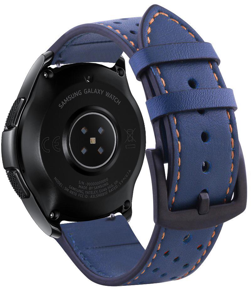 Ремешок кожаный Classico для Galaxy Watch 42 мм Blue (20632)