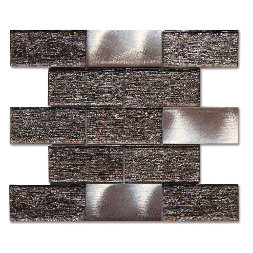 Мозаика стеклянная Mozaico De Lux K-MOS CBM1029M Metallic light (001413)