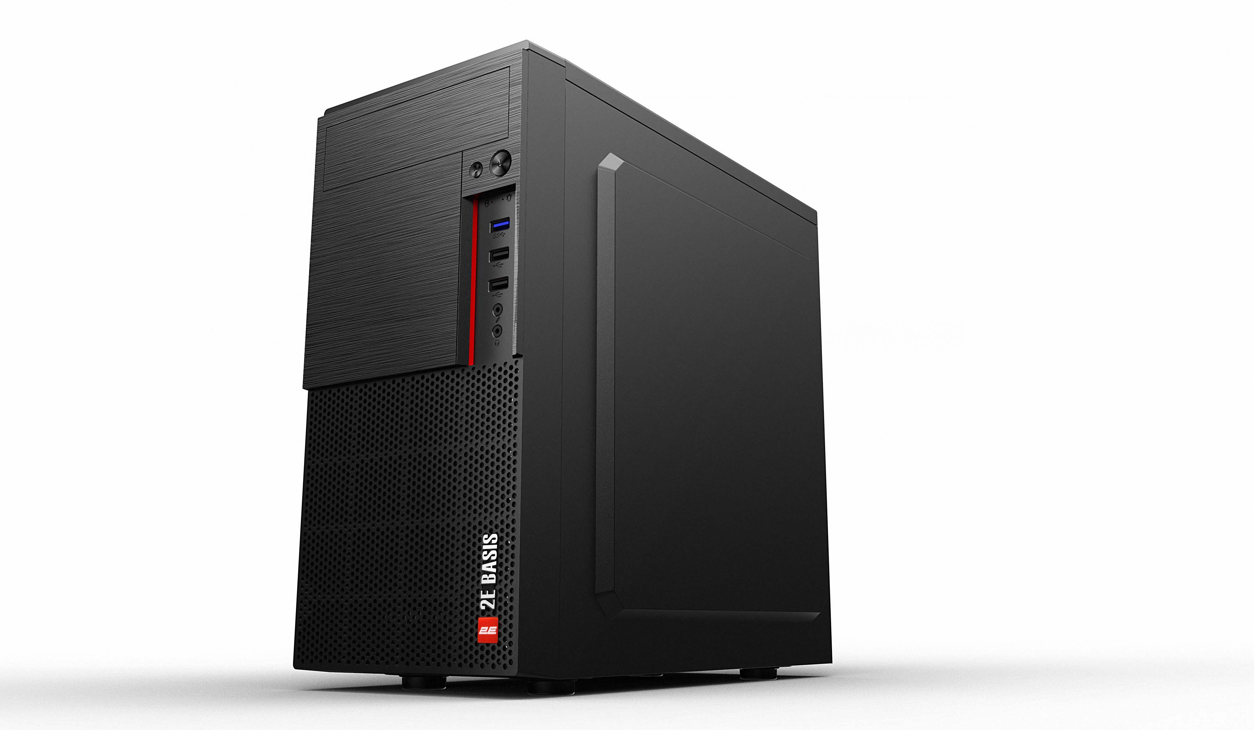 Корпус для комп'ютера 2E Basis RD860-3U Mid Tower mATX без блока живлення Чорний (2E-RD860-3U)