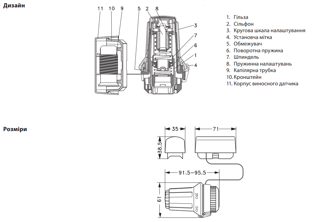 Термоголовка з накладним датчиком Danfoss FTC 15-50 (013G5081) - фото 3