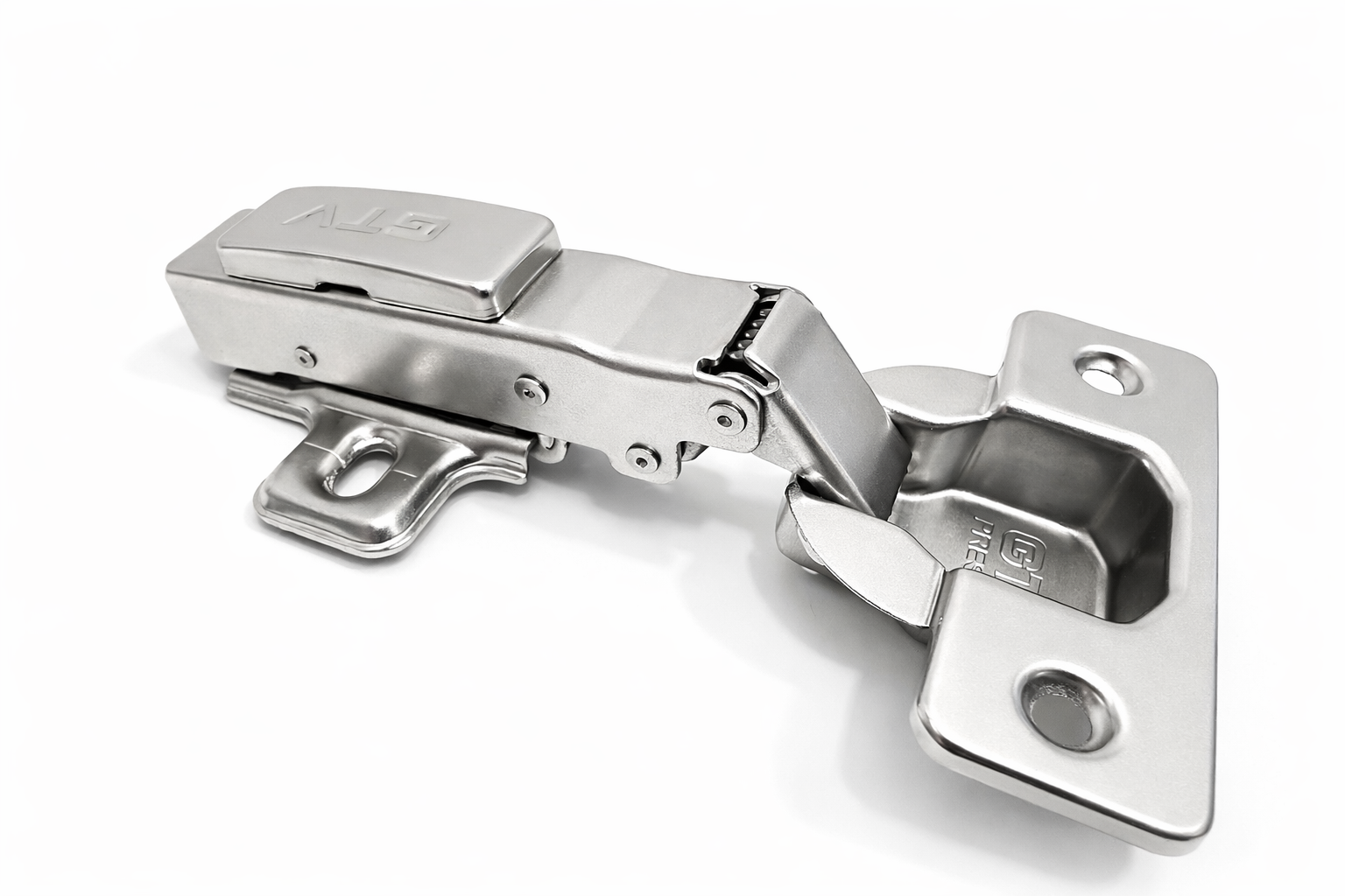 Петля меблева GTV накладна 110° Clip-On D 35 мм з доводчиком для ДСП Нікель (MP0004)