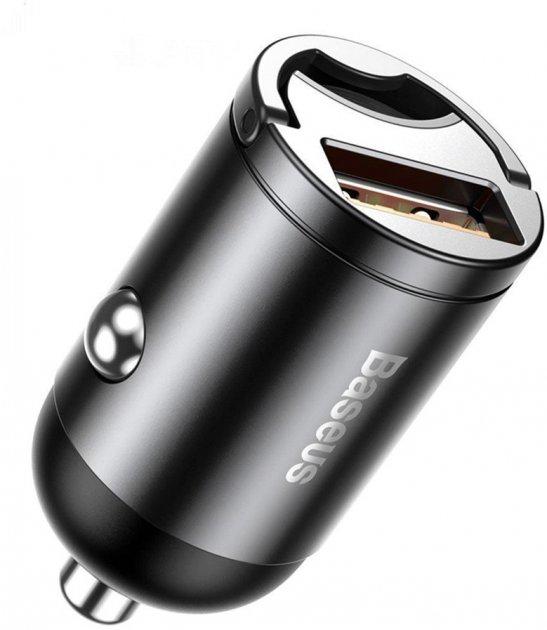 Пристрій автомобільний зарядний Baseus Tiny Star Mini Quick Charge Car Charger USB Port 30 W Gray (VCHX-A0G)