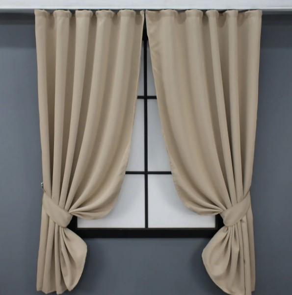 Шторки Fusion Dimout блекаут 1,3х1,7 м 2 шт. Бежевый (827ш) Шторки Fusion Dimout блекаут 1,3х1,7 м 2 шт. Бежевый (827ш)