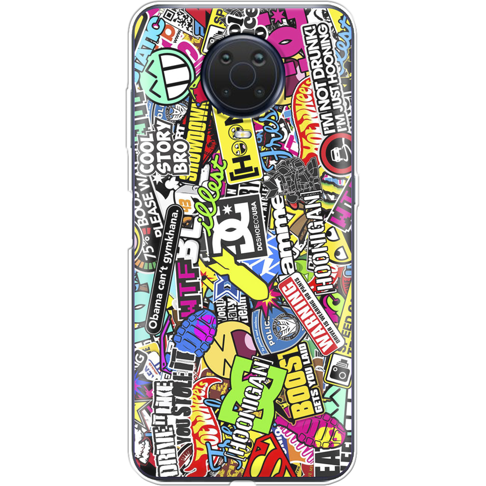 Чохол BoxFace Nokia G20 Multicolored Inscriptions Прозорий силікон (42373-up880-42373)