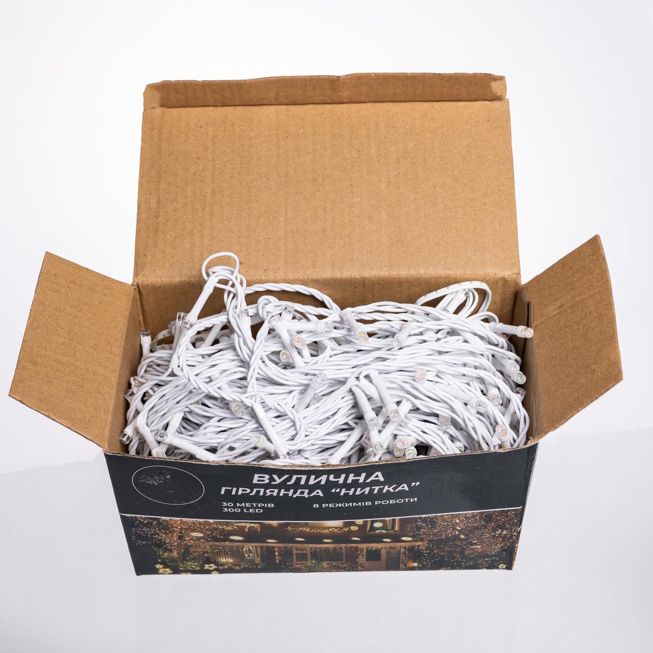 Гирлянда Нитка уличная 300 LED 30 м от сети Разноцветный (CF300L30MWML) - фото 6