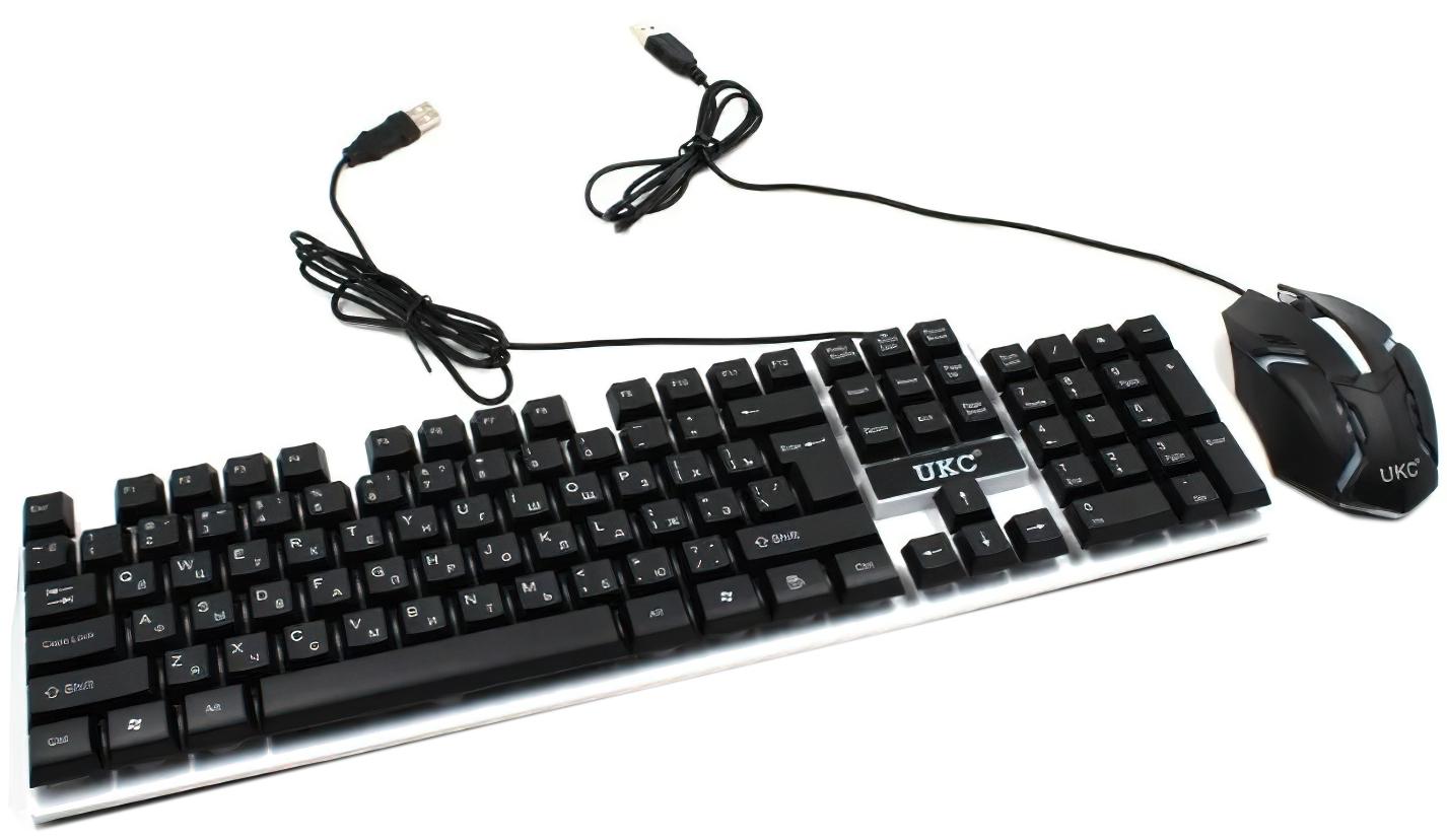 Компьютерная клавиатура с подсветкой UKC M416 ART-5559 Combo Gamer Черный (1009003-Black)