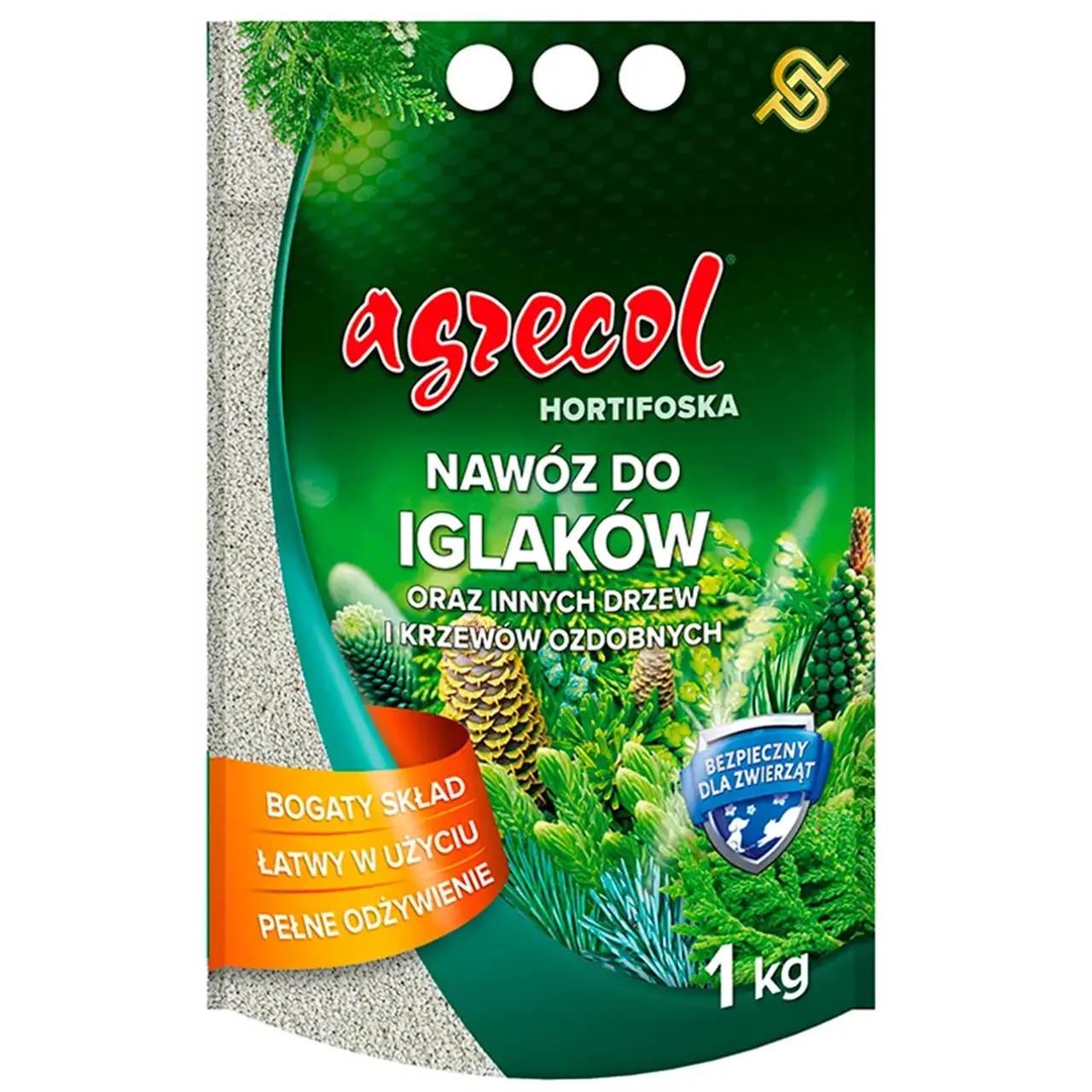 Добриво для хвойних Hortifoska Agrecol 10-6-23 1 кг