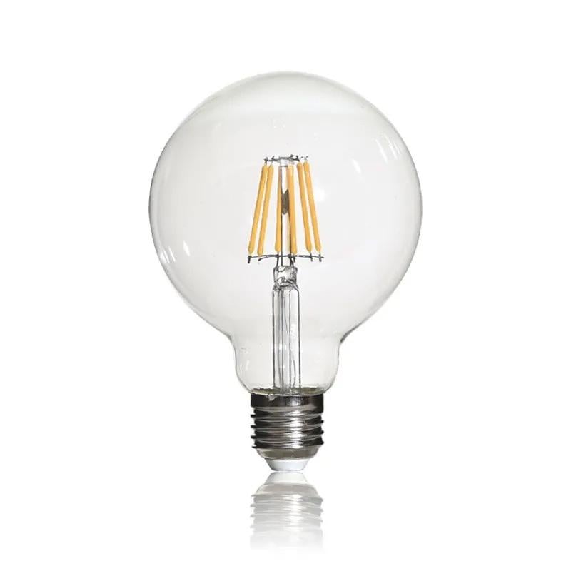 Лампа G95 LED E27 6W 4100К прозрачная стеклянная колба - фото 2 Лампа G95 LED E27 6W 4100К прозрачная стеклянная колба - фото 2