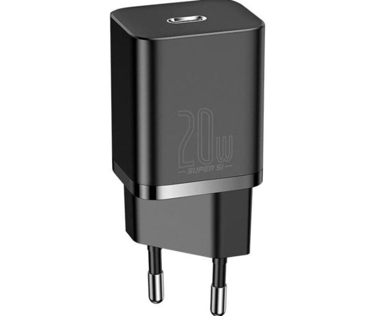 Зарядний пристрій Baseus 20W Super Si Quick Charger 3.0 Power Delivery 3.0 1Type-C 3A Black (CCSUP-B01)