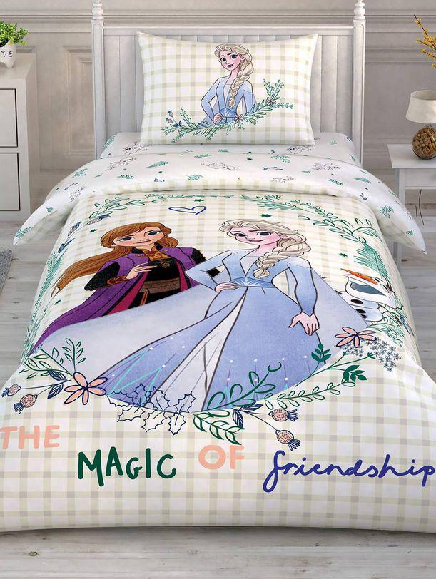 Постельное белье подростковое Tac Disney Frozen 2 Friendship ранфорс полуторное
