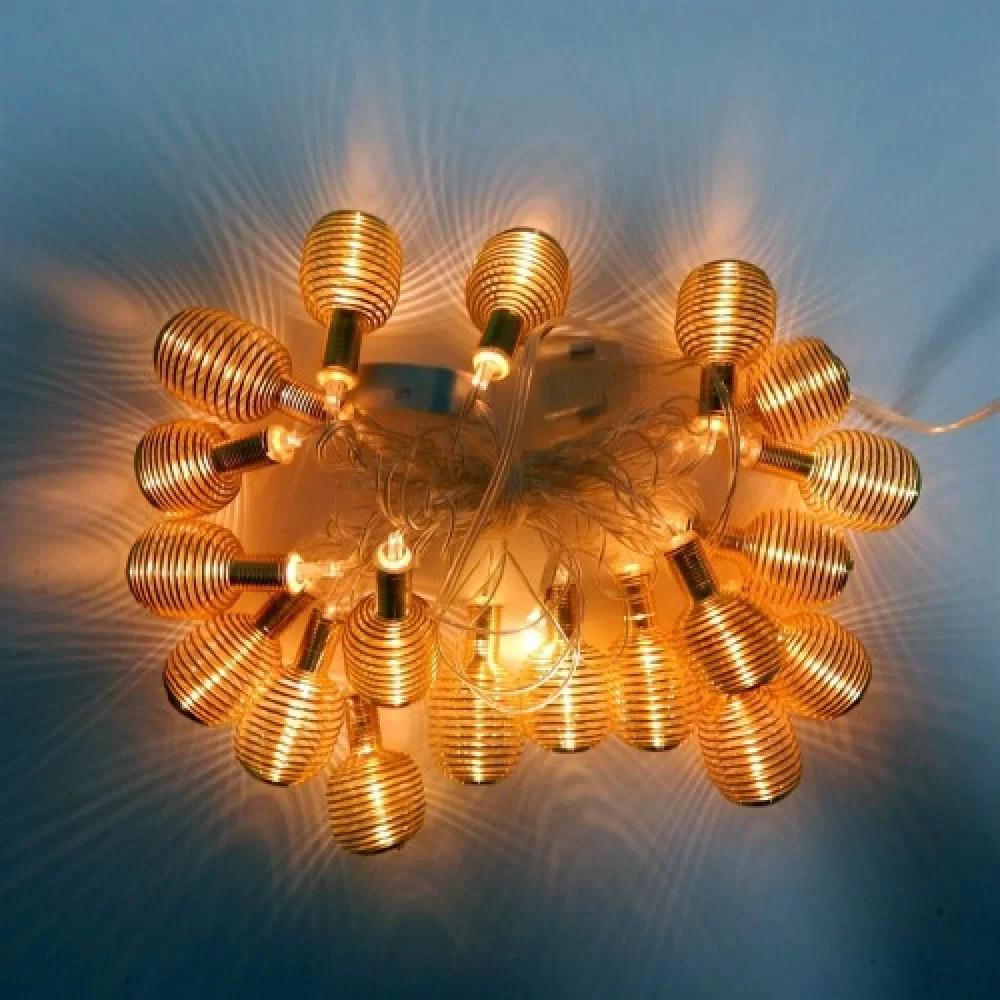 Гирлянда Пружина LED 20 Золотой (1-117)