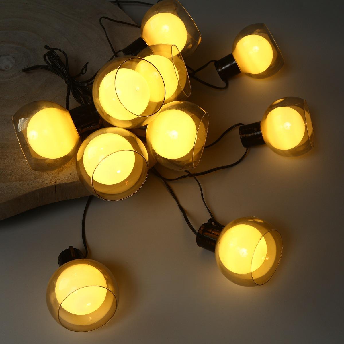 Гирлянда новогодняя Ledlight Шары 3х2 м Теплый белый