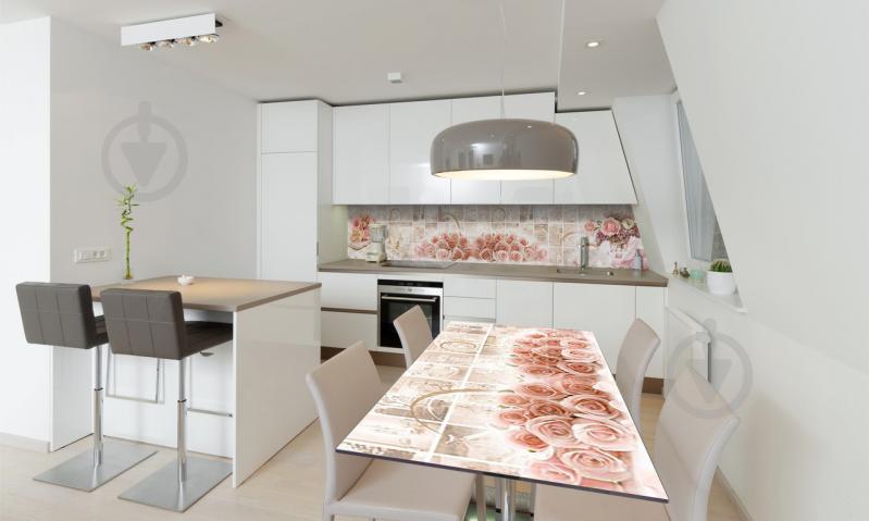 Наклейка виниловая на стол Zatarga «Розы под Плитку» 600х1200 мм Z180505st