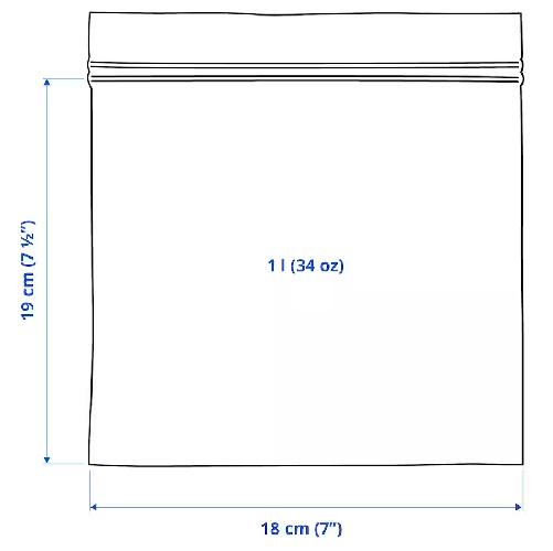 Пакеты для заморозки с замком zip-lock IKEA ISTAD 25х1 л - фото 5