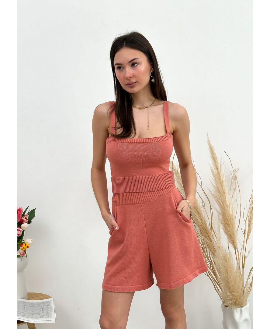 Шорти в'язані жіночі Joy S Кораловий (29091)